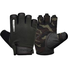 RDXWGA-T2HBR-L-Gym Training Gloves T2 Half Brown-L