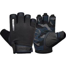 RDXWGA-T2HU-L-Gym Training Gloves T2 Half Blue-L