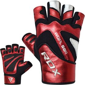 RDXWGPL-S8R-L-RDX S8 Bold Leather Gym Gloves