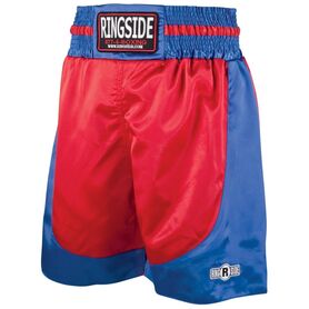 RSPSTRED-BLUE-S-Ringside Pro-Style Boxing Trunks