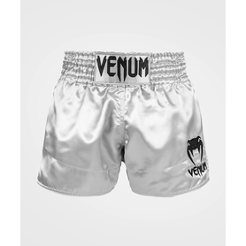VE-03813-451-L-Venum Classic Muay Thai Shorts - Silver/Black
