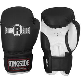 RSBG15 YTH BK/WH-Ringside Striker Youth Training Gloves