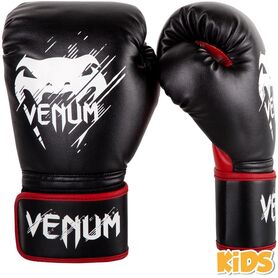 VE-02822-100-8-Venum Contender Kids Boxing Gloves - Black-Red