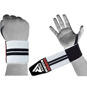 RDXWAH-W3W-Gym Wrist Wrap Black/White Plus