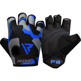 RDXWGS-F6U-M-Gym Gloves Sumblimation F6 Blue-M