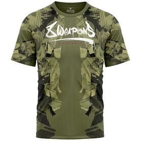 8W-8180007-5-8 WEAPONS Functional T-Shirt, Hit 2.0, olive-black, XXL