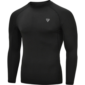 RDXCRL-T15BF-S-Clothing T15 Compression Rash Guard Black Full-S