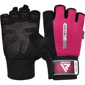 RDXWGA-W1HP-L-Gym Weight Lifting Gloves W1 Half Pink-L