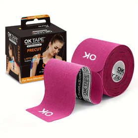 CC2004-OK TAPE Kinesiology&nbsp; 25cm x 5cm Pre-cut, 20 Pink Strips