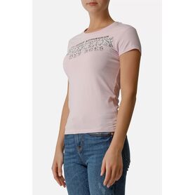 BTW0200341CCPINKL-Front Logo Round Neck T-Shirt