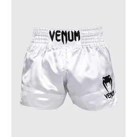 VE-03813-002-L-Venum Classic Muay Thai Shorts - White/Black