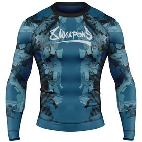 8W-8300016-5-8 WEAPONS Rashguard, L/S, Hit 2.0, navy-black, XXL