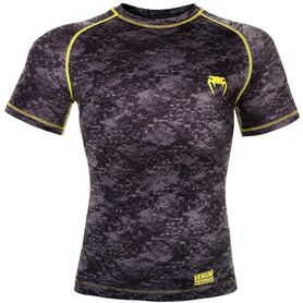 VE-02981-111-XS-Venum Tramo Rashguard - Short Sleeves - Black-Yellow