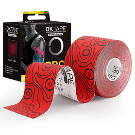 CC2017-OK TAPE PRO Kinesiology Tape, 5cm X 5m Red