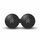 Double ebonite massage ball "Foam Ball" Ø 6cm | Black