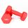 Neoprene dumbbells for bodybuilding and fitness (set of 2) | 2 x 3 KG, Colour: Rot, Additional Weight: 3 kg