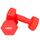 Neoprene dumbbells for bodybuilding and fitness (set of 2) GladiatorFit | 2 x 6 KG, Colour: Rot, Additional Weight: 6 kg