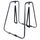 Dips station for fitness training in reinforced steel with straps