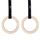 Gymnastics rings Ø 25mm in wood with adjustable strap