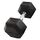 Hex Dumbbell in rubber GladiatorFit | 12.5 KG, Colour: Schwarz, Additional Weight: 12.7 kg