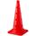 Cône 52cm 4 trous pour jalons Ø 25mm | Rouge