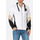 Letter Printed Hooded Full Zip, Taille: M, Couleur: Blanc