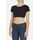 Slim Cropped T-Shirt, Size: M, Colour: Schwarz