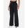 BXW1000293ASBK-M-Wide Leg High Waist Pants