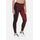 Mid-Rise  Color-Block Leggings, Size: S, Colour: Bordeau