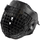 Full-Face Helmet with Removable Metal Grid, Size: M, Colour: Schwarz, Size: M