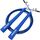 Verstellbar Springseil mit PVC Ummantelung, Farbe: Blau, Länge: 304 cm