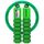 Skipping Rope Kids Plastic Abs Green-10Ft (17583), Colour: Green, Length: 3.10m