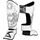 8 WEAPONS Shin Guards - Sak Yant Tigers white XL, Size: XL, Colour: Weiss