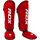 Shin Guards RDX T1 – Red/White – XL, Size: XL, Colour: Rot