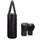 Junior Boxset F6 – Schwarz – Boxsack 60 cm + Handschuhe 6 oz, Farbe: Schwarz, Zusatzgewicht: 8 kg, Länge: 0.6m