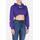 Cropped Hoodie Sweatshirt, Taglia: S, Colore: Viola