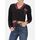 V Neck Sweatshirt Elastic Band, Taglia: L, Colore: Nero
