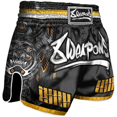 8 WEAPONS Muay Thai Shorts - Samurai 2.0 gold XXL, Size: XXL, Colour: Schwarz