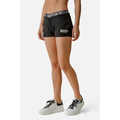 Curved Hem Essential Shorts, Taille: M, Couleur: Noir