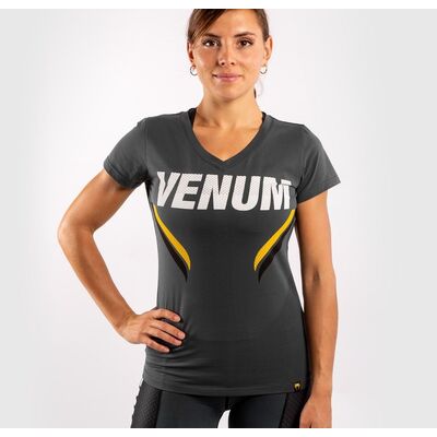 Venum ONE FC Impact T-shirt - for women - Grey/Yellow, Colour: Grey, Size: M