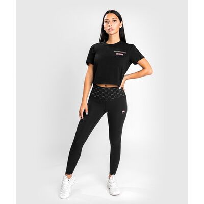 Venum Monogram 7/8 Leggings - Black/Pink Gold - L, Size: L, Colour: Schwarz