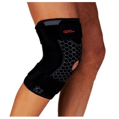 Knee Sleeve OproTec Metal Hinges – M, Size: M, Colour: Schwarz