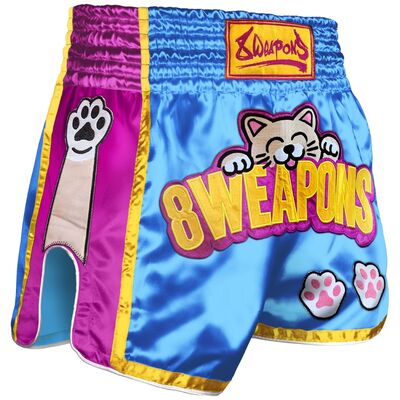 8 WEAPONS Muay Thai Shorts - Meow Thai XXL, Size: XXL, Colour: Blue
