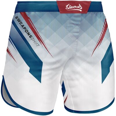 8 WEAPONS Fight Shorts, Shift, white-navy-red, S