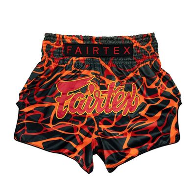 Muay Thai Shorts Fairtex Magma, Size: M, Colour: Rot