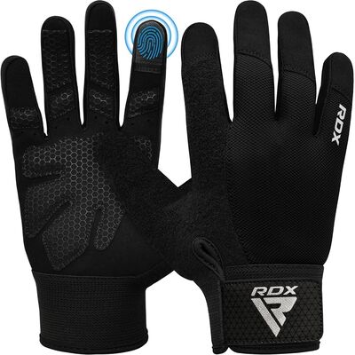 Gants de musculation W1 – Gants entiers, Taille: M, Couleur: Noir