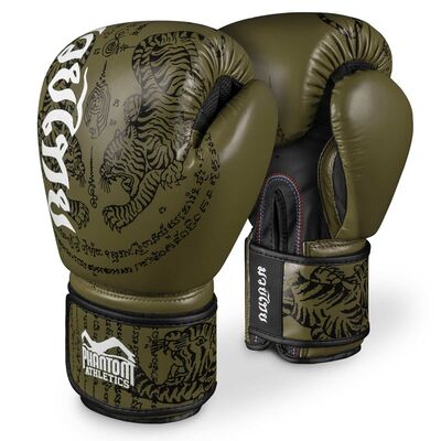 Phantom Gants de Boxe Muay Thai Kaki 10 oz, Couleur: Kaki, oz: 10oz