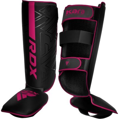 Schienbeinschoner RDX F6 KARA - Schwarz/Pink - XL+, Bekleidungsgrösse: XL, Farbe: Schwarz