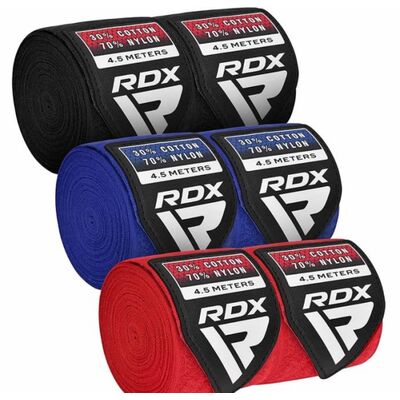 RDX RB Professional Boxing Hand Wraps Set – 3 Pairs, Colore: Multicolore, Lunghezza: 4.5m