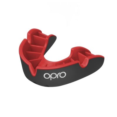 Mouthguard OPRO Silver Adult – Black/Red, Size: One Size, Colour: Schwarz